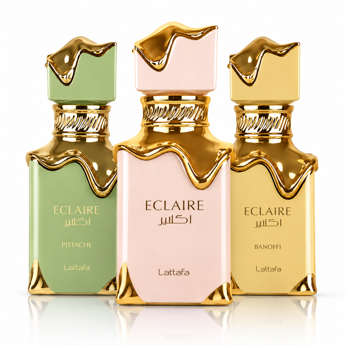 Lattafa Éclaire Trio Bundle – Éclaire, Éclaire Banoffi & Éclaire Pistache (ÉCLAIRE ME UP !)